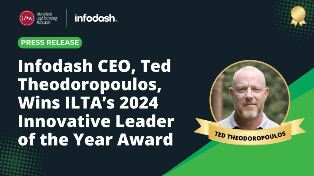 Ted Theodoropoulos, Wins ILTA’s 2024 Innovative Leader of the Year Award