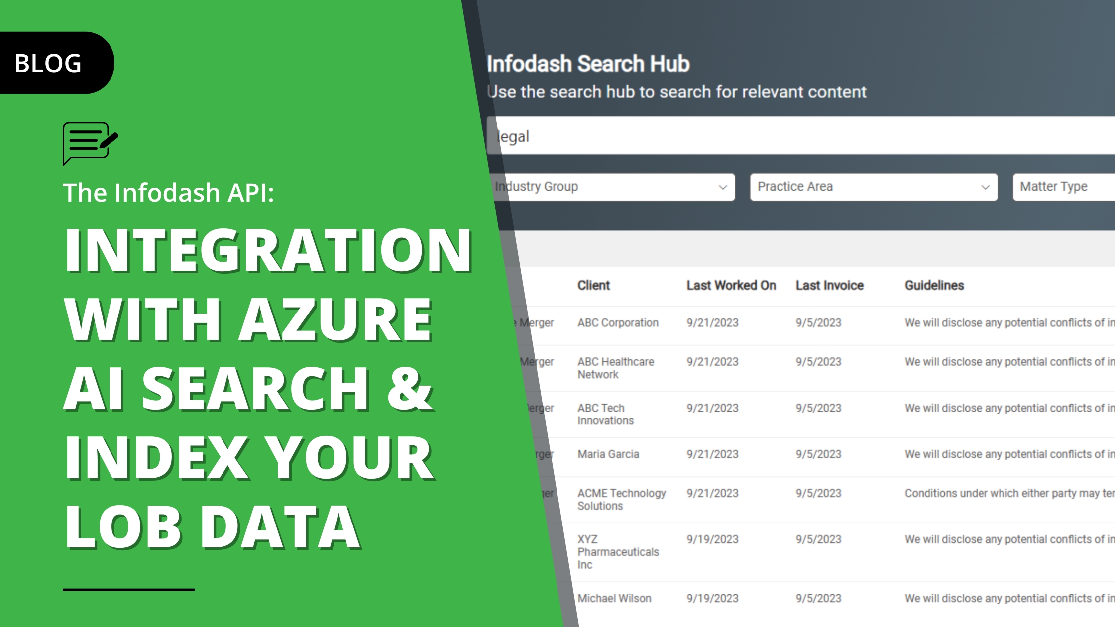 Integration with Azure AI Search and Index Your LOB Data